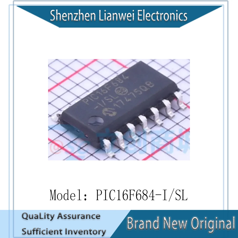 

100% New Original PIC16F684-I/SL PIC16F684 IC MCU Chipset SOP-14