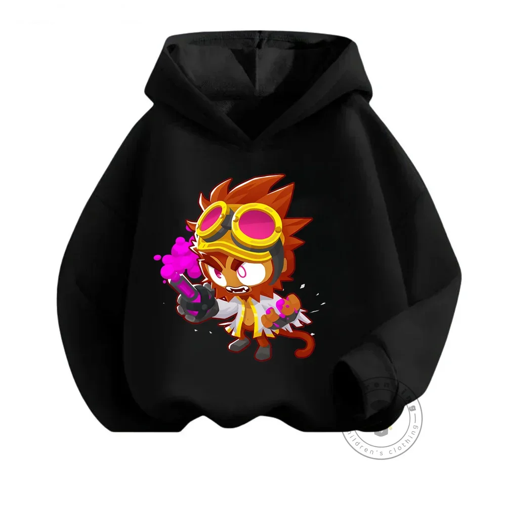 Cartoon 3-14y Children's Clothes Game Bloons TD6 Hoodie Set Children's Harajuku Kids Sweatshirt Boys Girls Original Print Tops