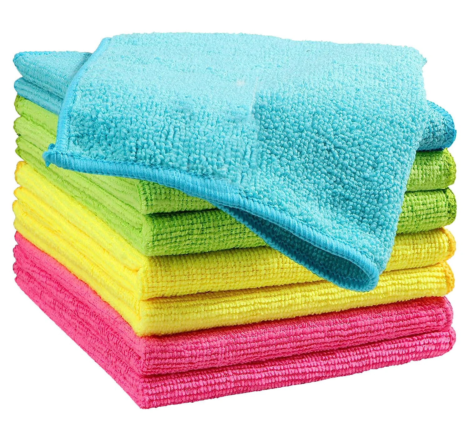 8/12pcs Microfiber Dishcloth Absorbent Kitchen Towel Quick Drying Cleaning Cloth Rags Home Washing Dishes Cloths Cleaning Tools