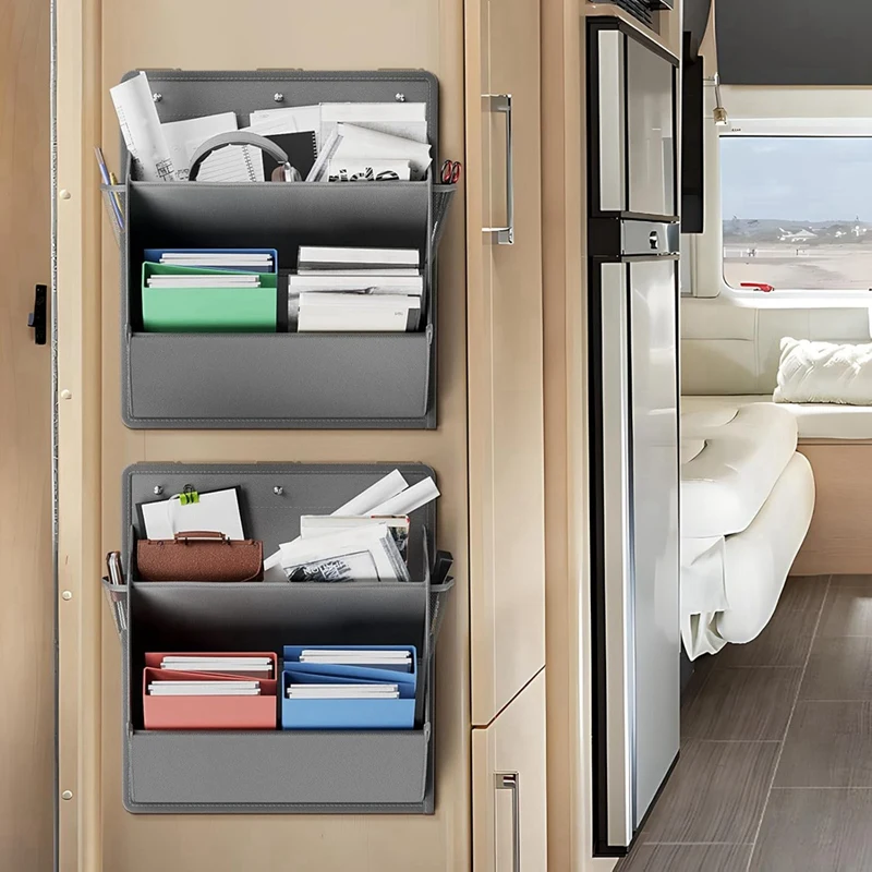 

NEW-2 Pack RV Shoe Storage With Sticky Adhesive Tape, Over The Door Shoe Rack,Wall Hanging Shoe Organizer With Pockets