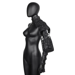 Women's Motorcycle Rock Punk Steam Armor Black Shoulder Bag Outdoor Fashion Accessories For Halloween Cosplay Unisex Costume