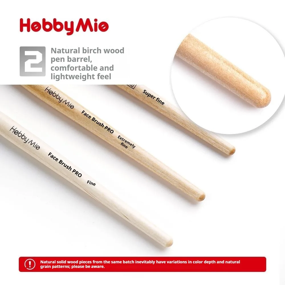 Hobby Mio Pro Modell-Detail-Gesichtsmalpinsel mit ultrafeinen Spitzen für Gundam-Kopfskulpturen, Linienzeichnung, Färbung und Verwitterungswerkzeuge – Detail 5