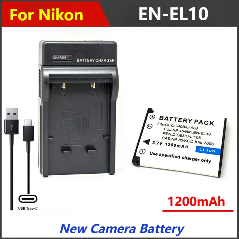 

EN-EL10 Li-42B Li-40B FNP-45 A D-Li63 D-Li108 CNP-80 KLIC-7006 Battery Charger for Nikon / OLYMPUS / FUJIFILM Pentax Casio Kodak
