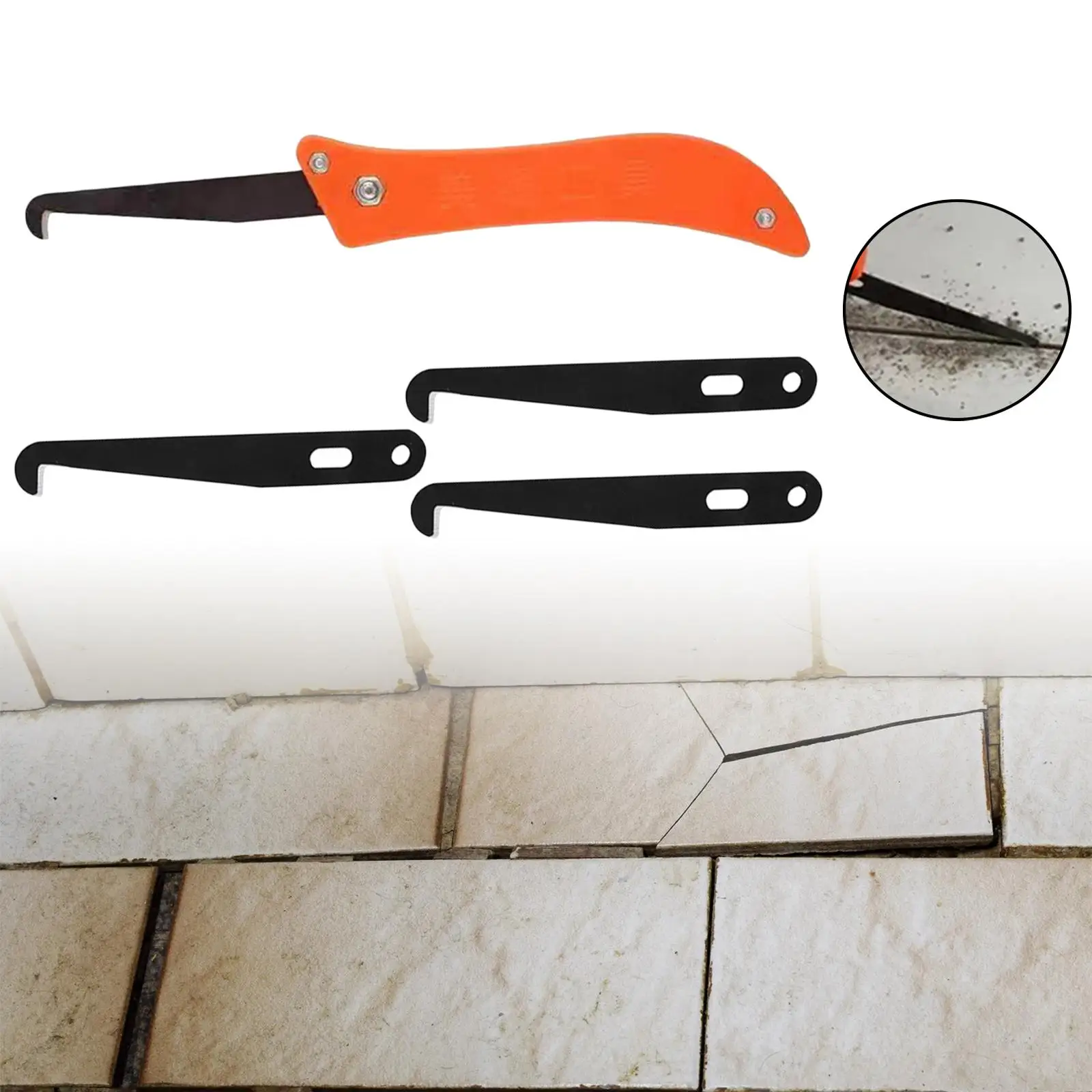 4 Pieces Grout Removal Knife Bathroom Scraping Kitchen Balcony Cleaning Removal