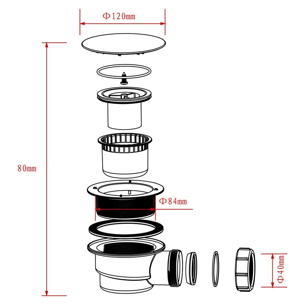 Elegant White ABS Shower Drain Base For 82-90mm Hole Modern Bathroom Floor Upgrade With Detachable Filter And Easy Install