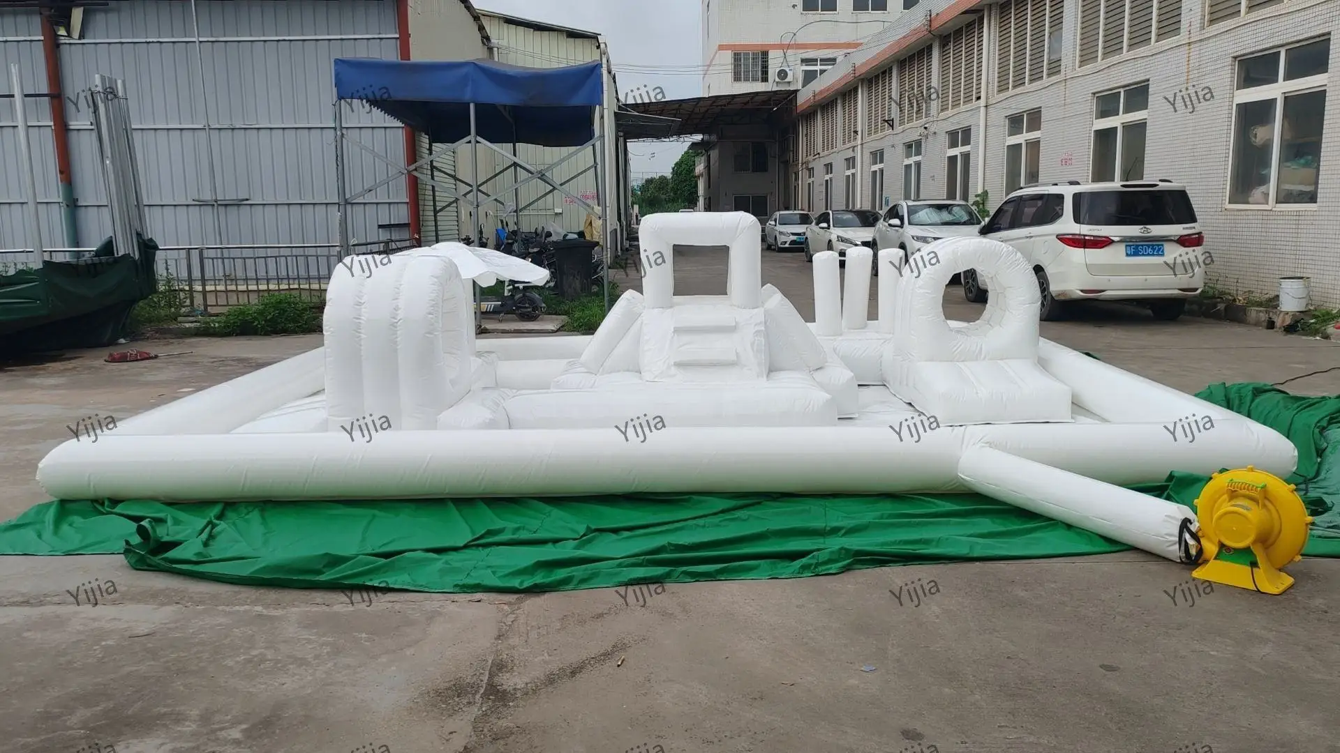 الأسهم 6 متر معدات اللعب الناعمة الكرة حفرة نفخ ترتد منزل كومبو القلعة ملعب الترامبولين المياه الشريحة الاطفال حفلة الحارس #3