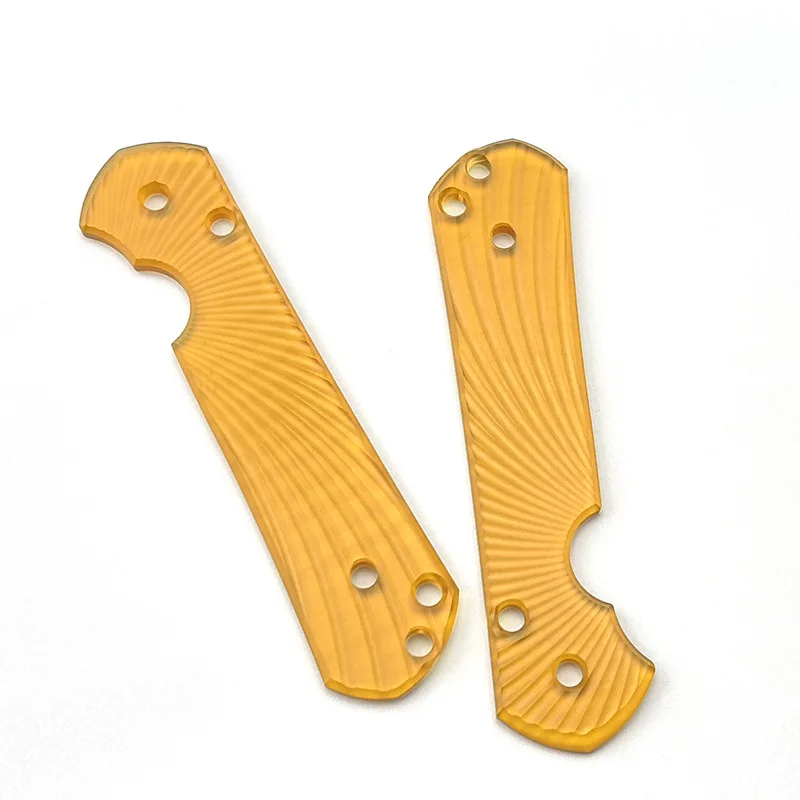 1pc 2 Patterns Ultem PEI Transparent Knife Handle Scale For Chris Reeve Large Sebenza 21 Knives Grip DIY Making Accessories Part