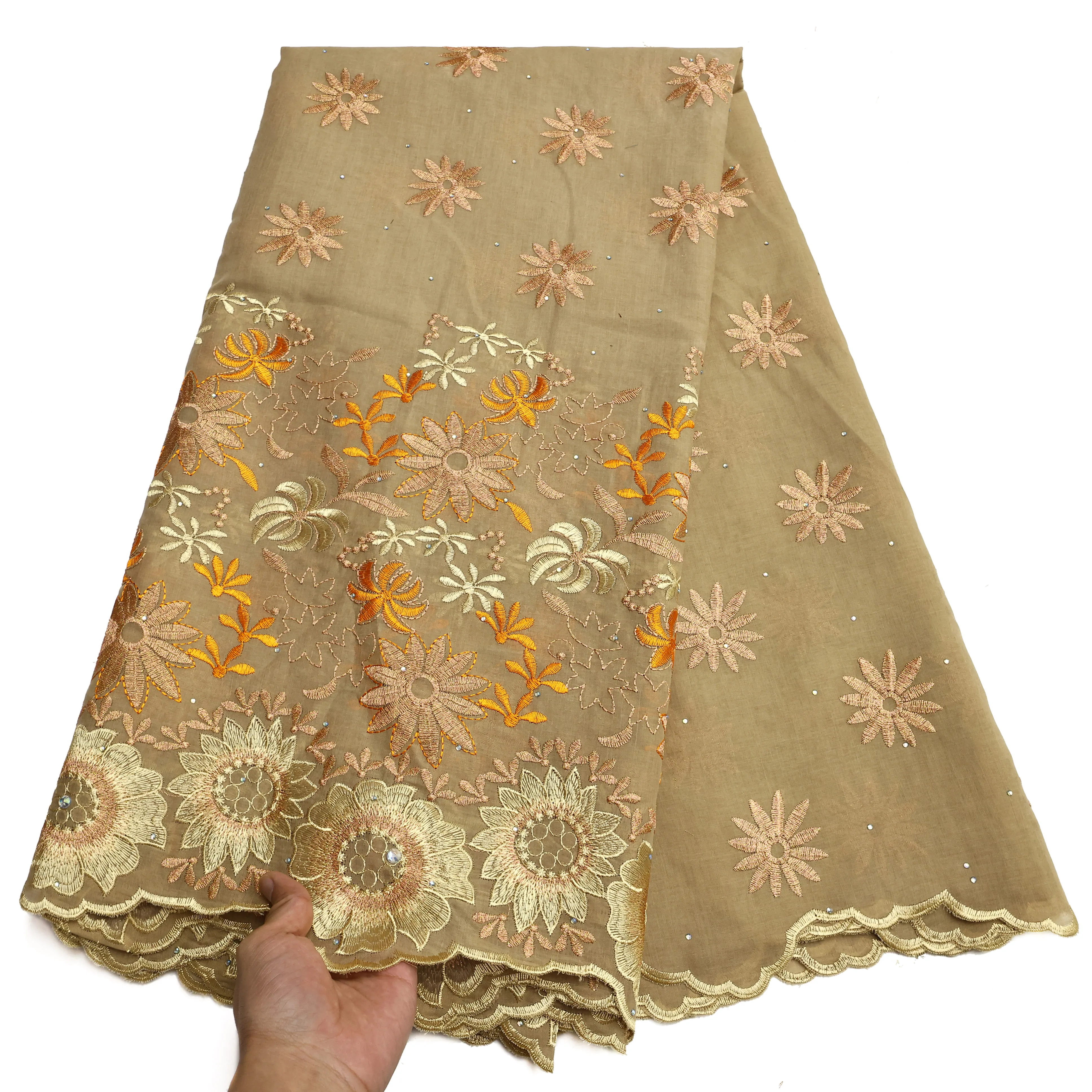 القطن السويسري الفوال الدانتيل أحدث جودة عالية جبر الدانتيل 5 ياردة المطرزة الطباعة الأفريقية نسيج القطن الدانتيل فساتين الزفاف