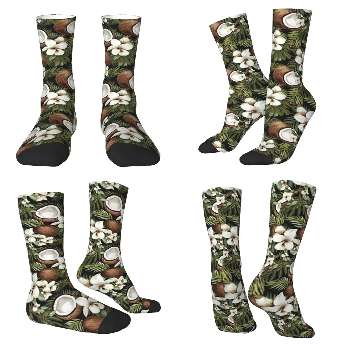 Coconut Milk Drink Element Socks Harajuku Super Soft Stockings All Season Long Socks for Man Woman Valentine's Day Gifts