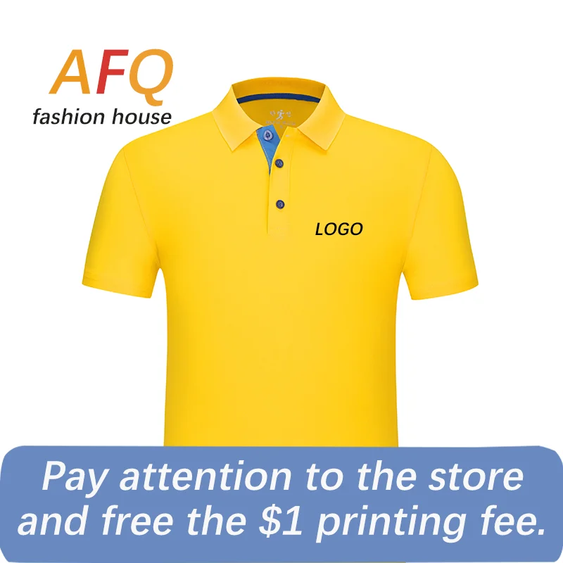 Summer team lapel polo shirt custom work clothes T-shirt printing short sleeve company group work clothes custom embroidery logo