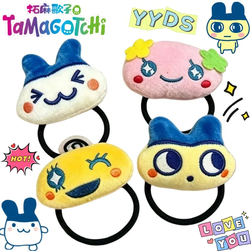 Tamagotchi Mametchi Memechi Mimitchi Hanagatchi two-dimensional doll hair circle animation peripheral creative cartoon head rope
