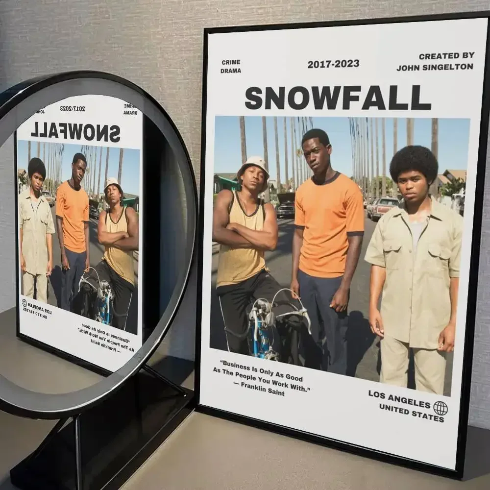 تساقط الثلوج الفيلم لزجة ملصق طباعة A4 A3 A2 جدار ديكور فني لغرفة مكتب هدية لمحبي