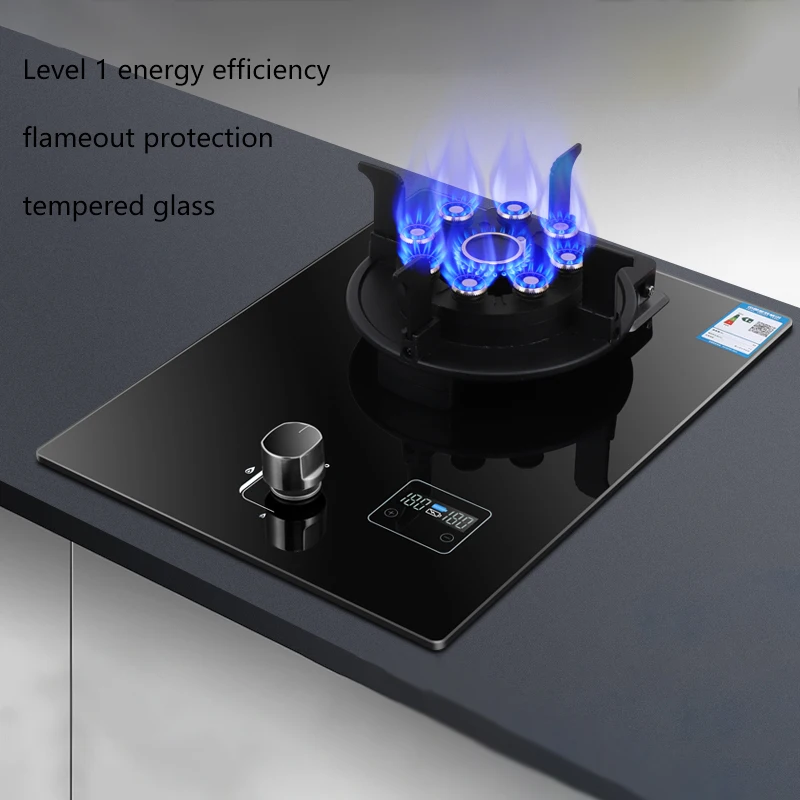 Fornello a gas pieghevole - Design ribaltabile a bruciatore singolo con timer, piano cottura a gas GPL/naturale incorporato per cucina domestica