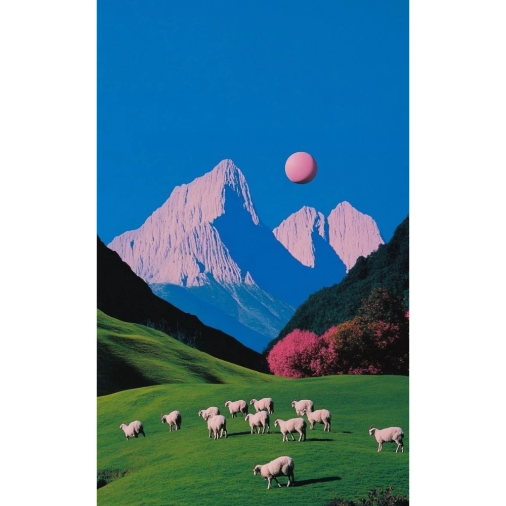 

500/1000/1200/2000 PCS Jigsaw Puzzles Grassland Sheep Flock Landscape Family Activity Games for Gameroom Bedroom Home Decor Gift