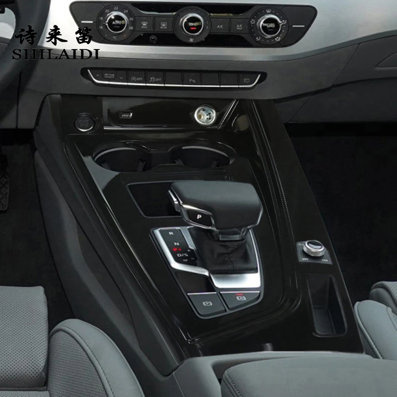 

Для Audi A4 S4 S5 A5 B9 2017-2022 интерьер автомобиля черная красная центральная консоль крышка переключения передач коробка для хранения аксессуары для панели передач