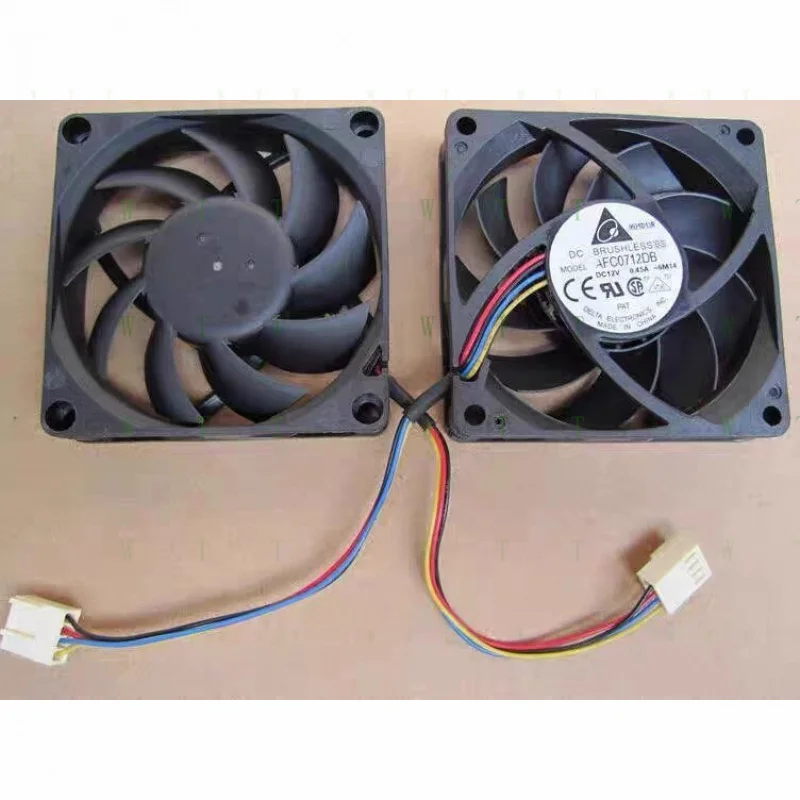 H 1 PCS  for  Delta Fan AFC0712DB  DC12V 0.45A 7015 7CM 4-pin  double ball cooling fan