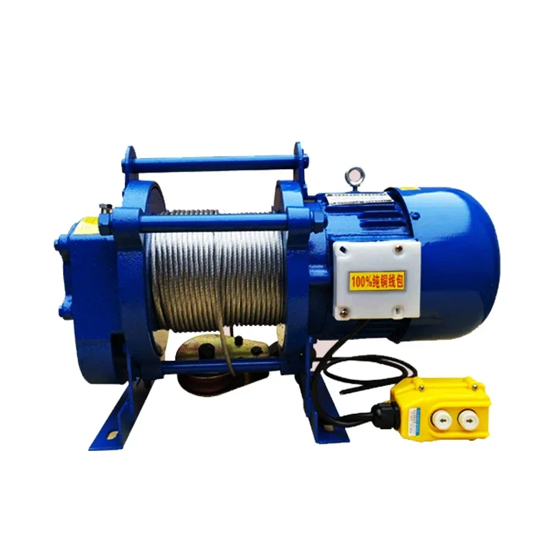 1 ton 2 ton 380v electric hoist 220v construction crane household small lifting winch