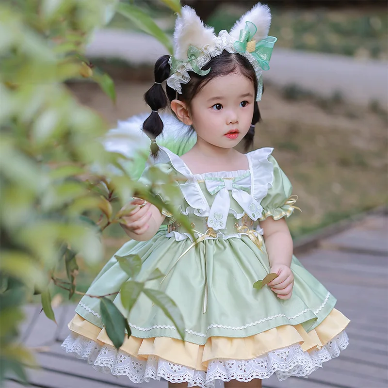 Summer Dress for Girls Baby Wedding Dress Girl Lolita Princess Party Vestidos Costume for Girls Dance Formal Evening Dresses