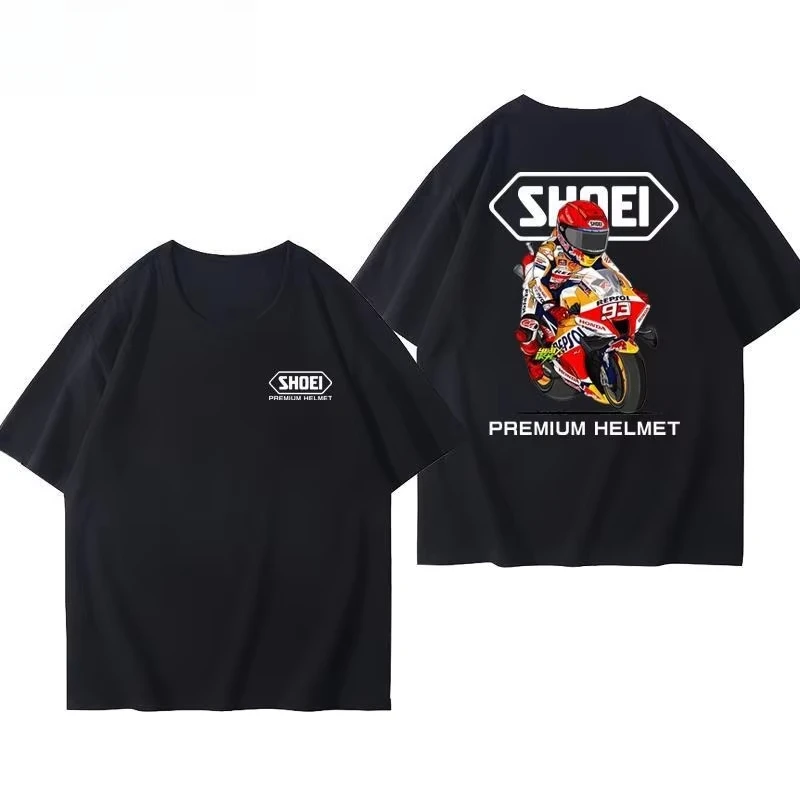 Shoei casco locomotora periférica de manga corta para hombres y mujeres todoterreno motocicleta verano transpirable Camiseta de manga corta