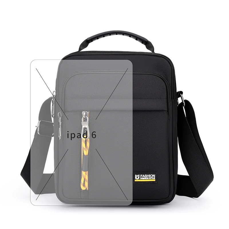 Men's Crossbody Shoulder Bag Nylon Large Capacity Multi Pocket Water Resistant for Men Daily Commute Business Short Travel Use