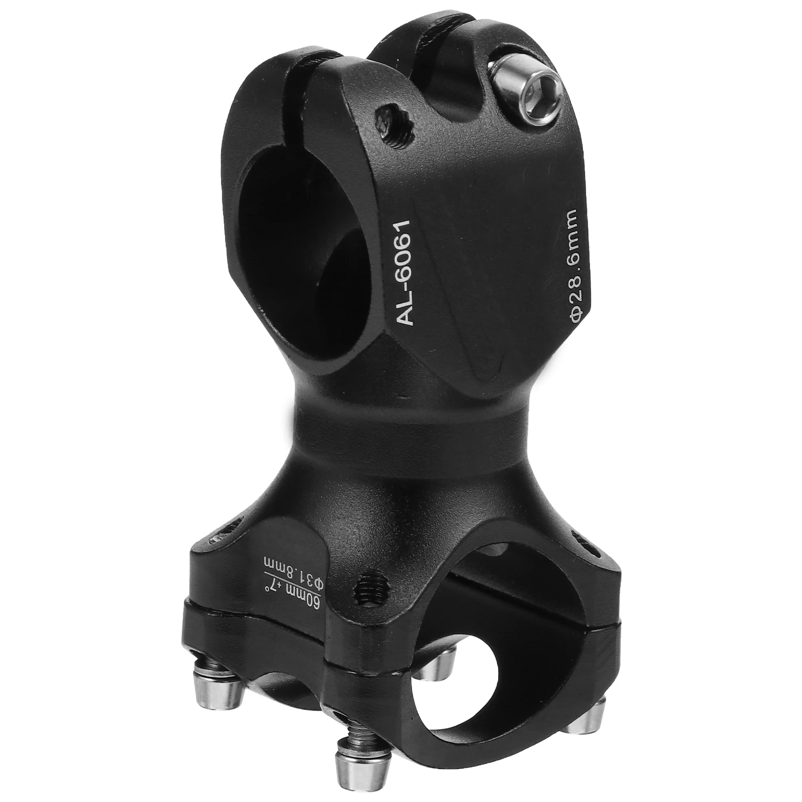 

1pc Zinc Alloy Bicycle Handlebar Stem Mountain Bike Riser 31.8Mm Black 60Mm Height 37Mm 7 Degree Front Fork Bike Accessories