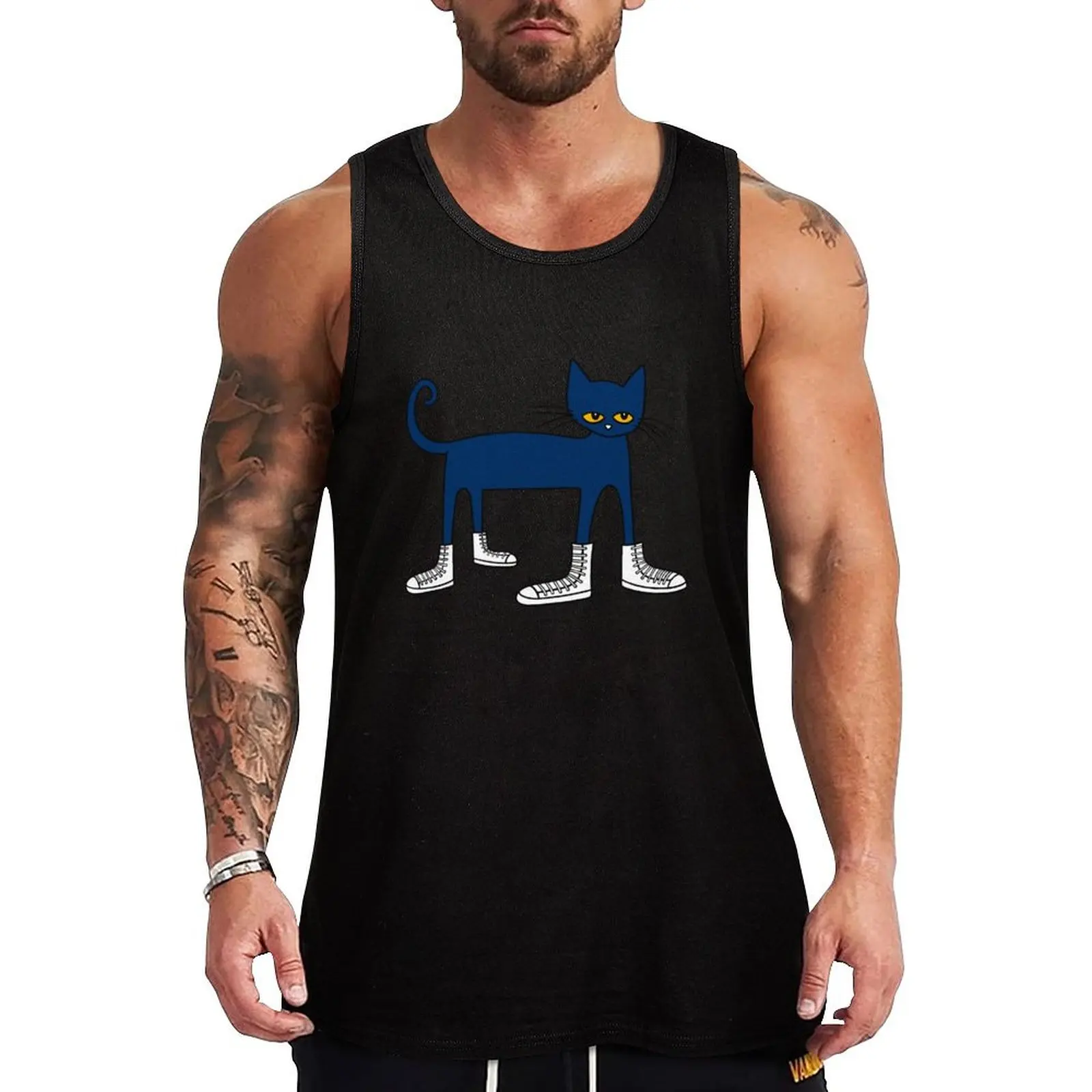 

Pete the Cat I Love My White Shoes Tank Top plain t-shirt gym clothes man fitness Men's t-shirt