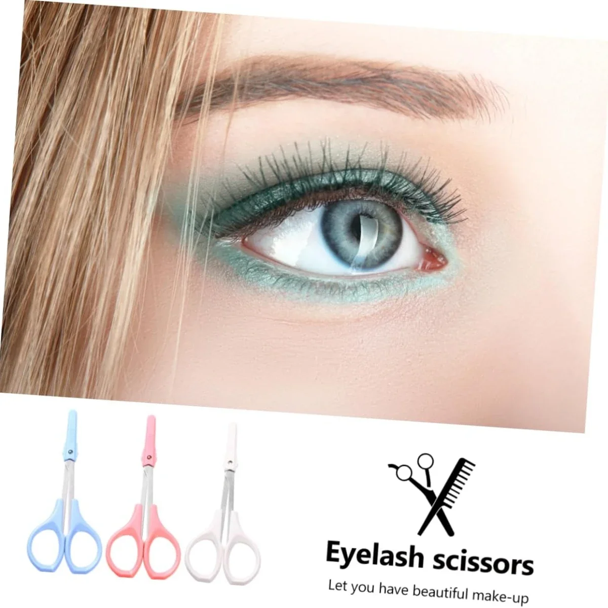 1Pc 耐久性のある眉毛トリマーはさみまつげ鼻毛リムーバーメイクツールステンレス鋼の爪角質リムーバークリップ