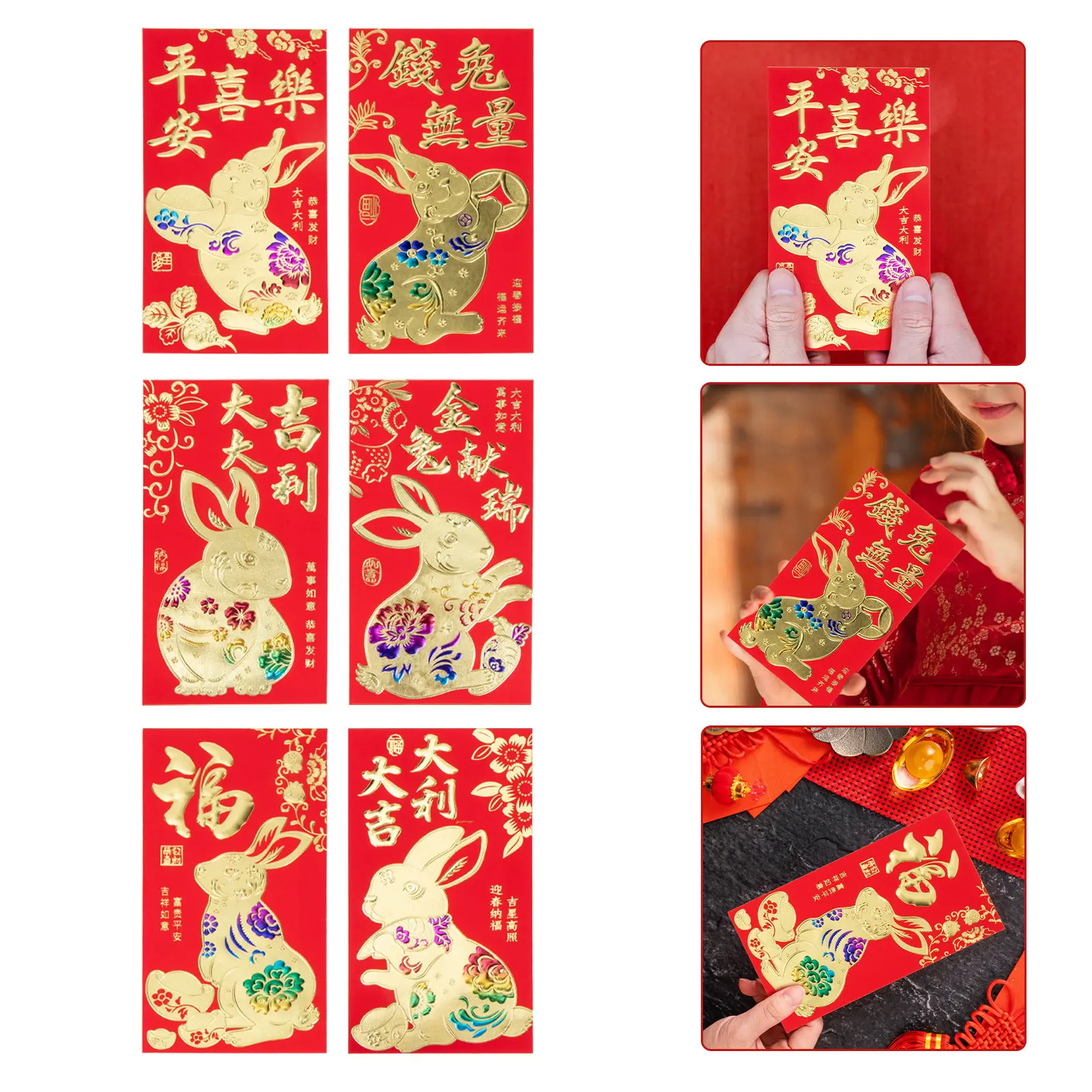 

30 Pcs Envelopes Chinese New Year Lucky Money China's Red for Cash Bag Style Cartoon