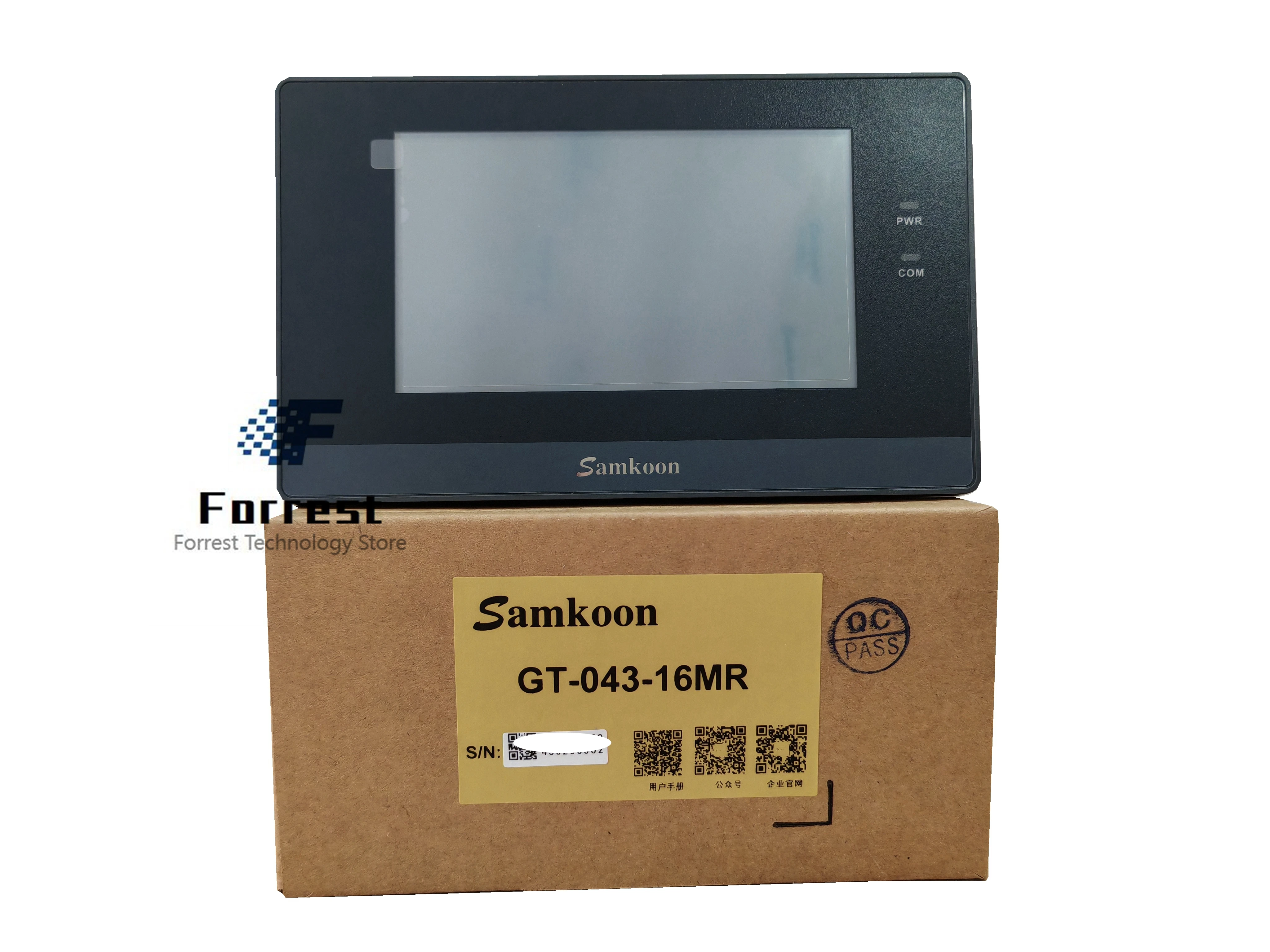 Samkoon HMI + PLC GT-043-16MR GT-043-16MT ความละเอียด4.3นิ้ว480*272พิกเซลหน้าจอสัมผัสเครื่อง All-in-One