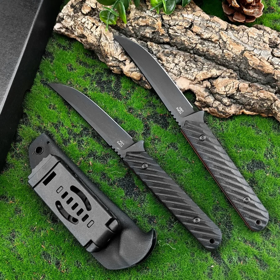 

TOPS Commander Straight Blade 8Cr13Mov Blade G10handle Открытый кемпинг навыки выживания Многофункциональный аварийный портативный нож