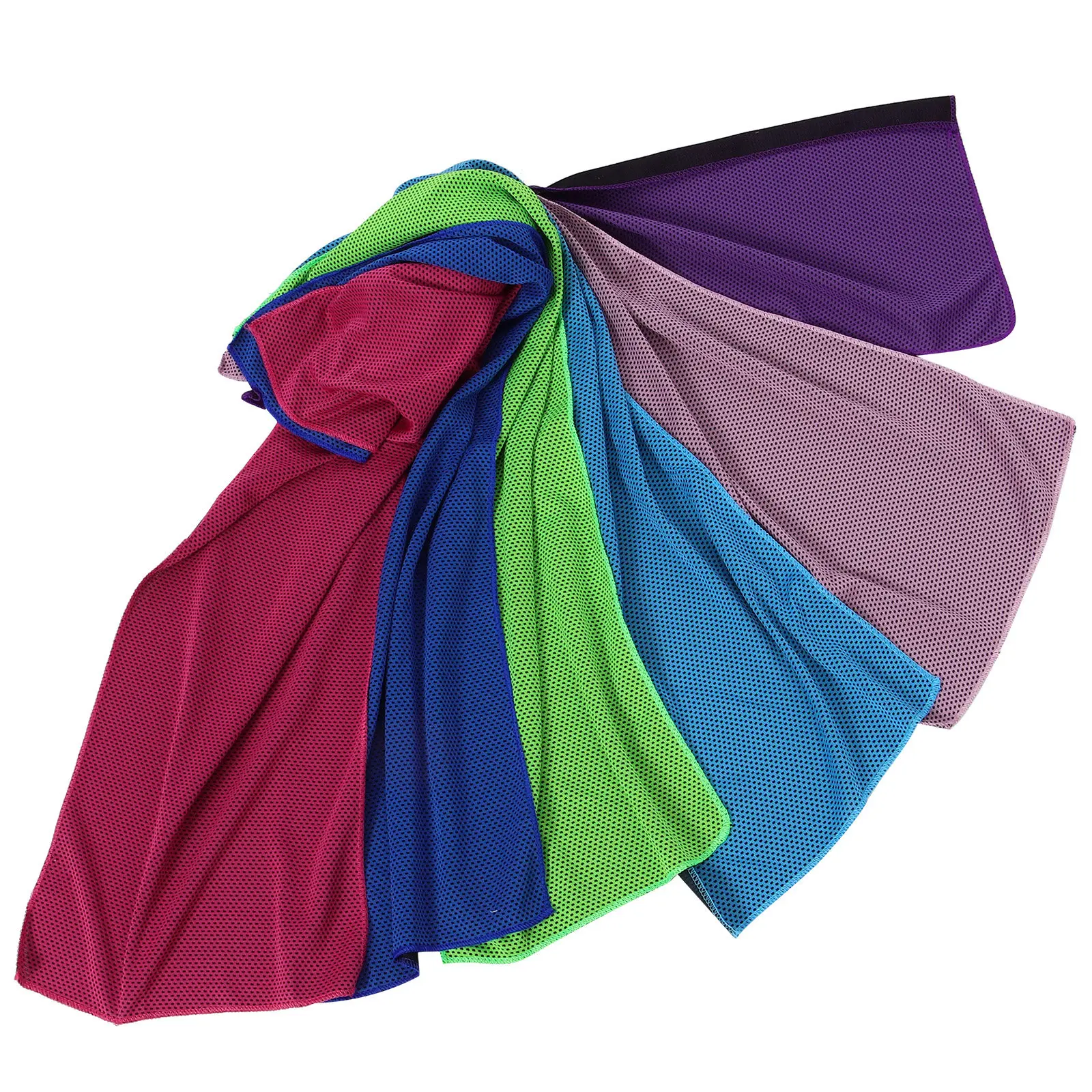 6Pcs Lightweight Cooling Towels Soft Breathable Quick Dry Sweat Absorbing Gym Fitness Yoga Workout Travel Towels