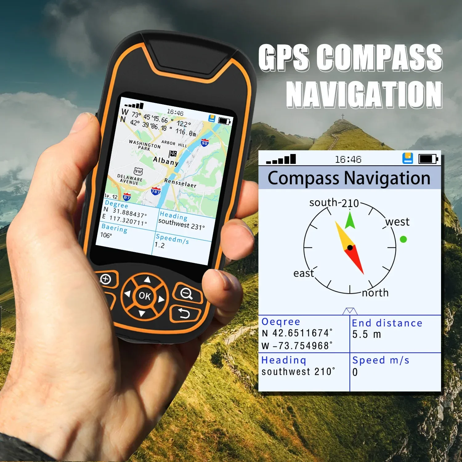 Горячая распродажа Zhuolin A8 2025 года китайский и английский портативный GPS-локатор измерительный прибор для длительной Фото №3