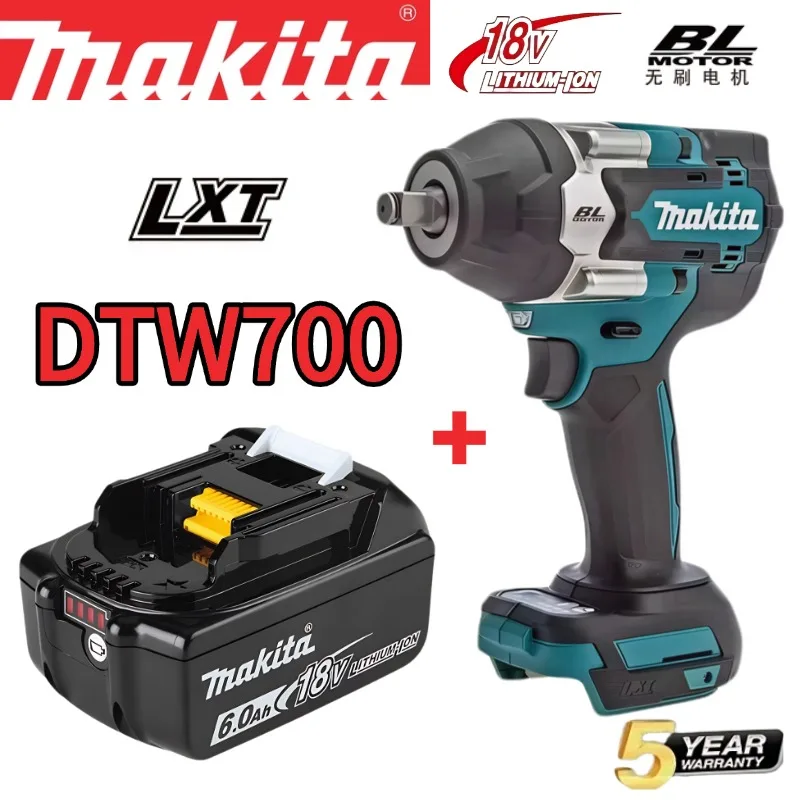 Makita – clé à chocs sans balais DTW700, 18V, couple maximum de 700Nm, contrôle à 4 vitesses pour la réparation de camions et les services lourds, Original
