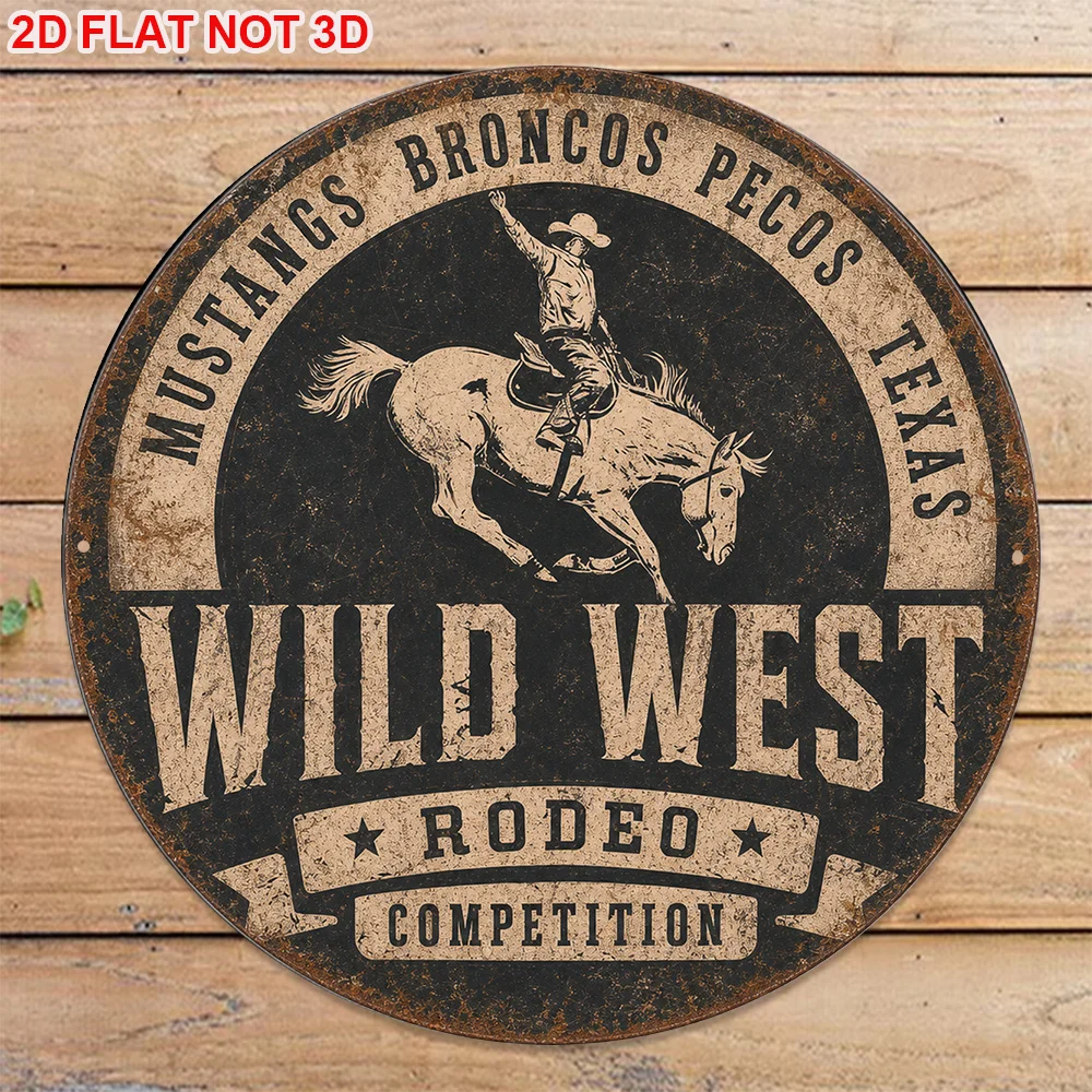 1pc 20.32 X 20.32 cm 2D Flat Circular Sign, Vintage Plaque about 