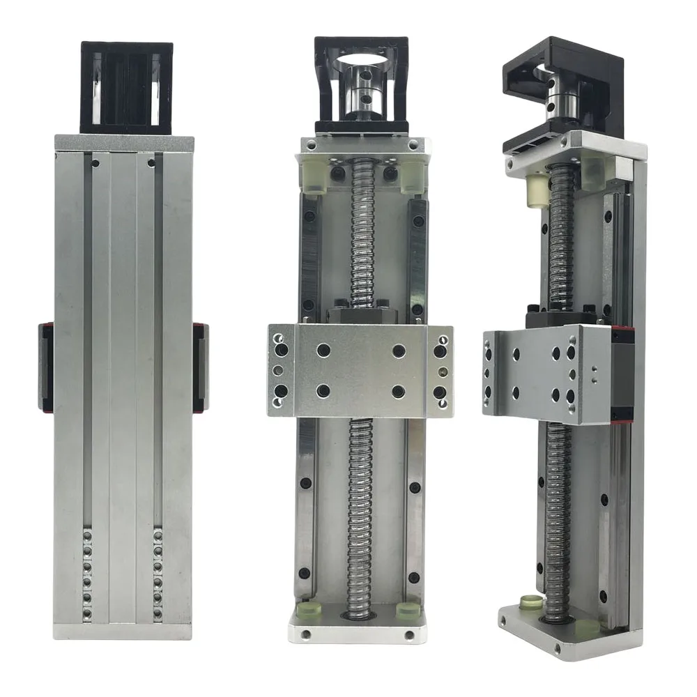 Linear Rail Guide 100~1000mm Stroke Horizontal load 70KG NEMA23 Stepper Motor Kits Aluminium 2x15mm Linear guide 60 Servo Motor