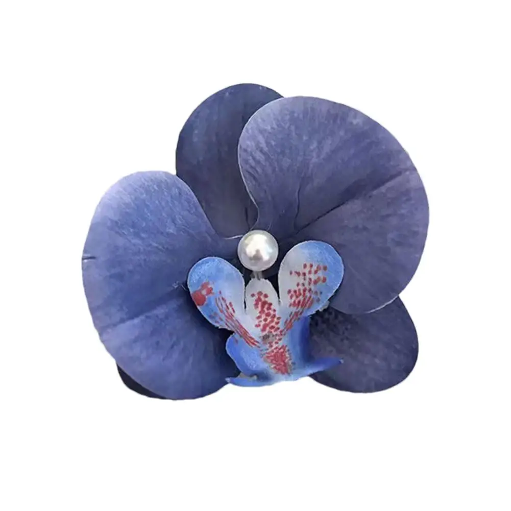 Pinzas para el pelo con flores para Primavera, horquilla Phalaenopsis a la moda, bonitas pinzas para el pelo para vacaciones en la playa, accesorios para el cabello, foto Pro B1Z1