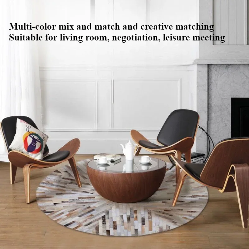 Nordic Smile Shell stool Living Room Backrest Airplane Chair Simple Designer Balcony Living Room Chair Single Sofa lounge chair