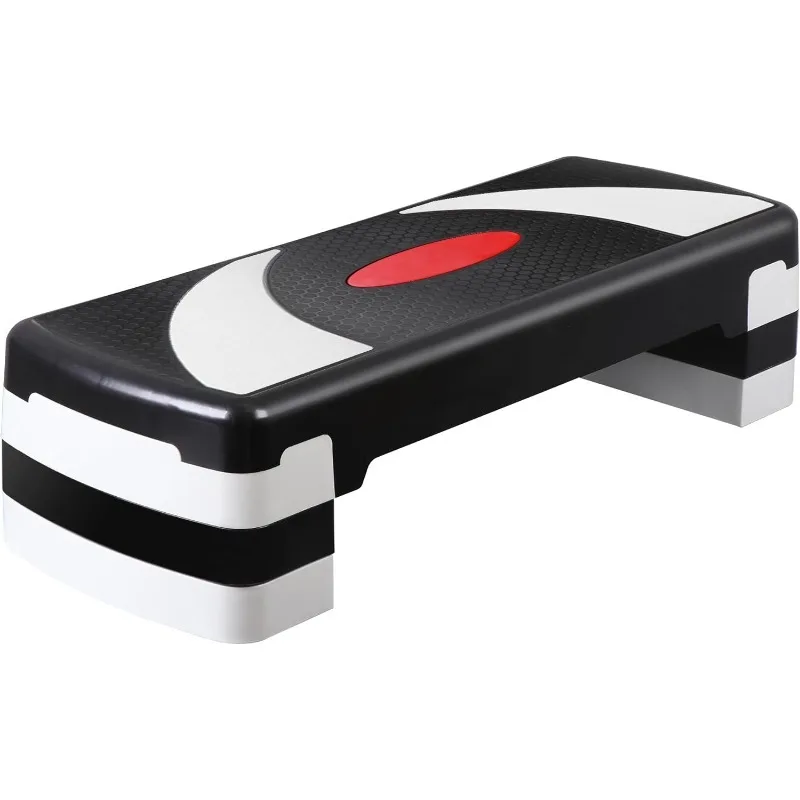 

Smartxchoices 30'' Aerobics Stepper Workout Step Platform with 4" - 6" - 8" Adjustable Risers, Fitness Exercise Workout Trainer,