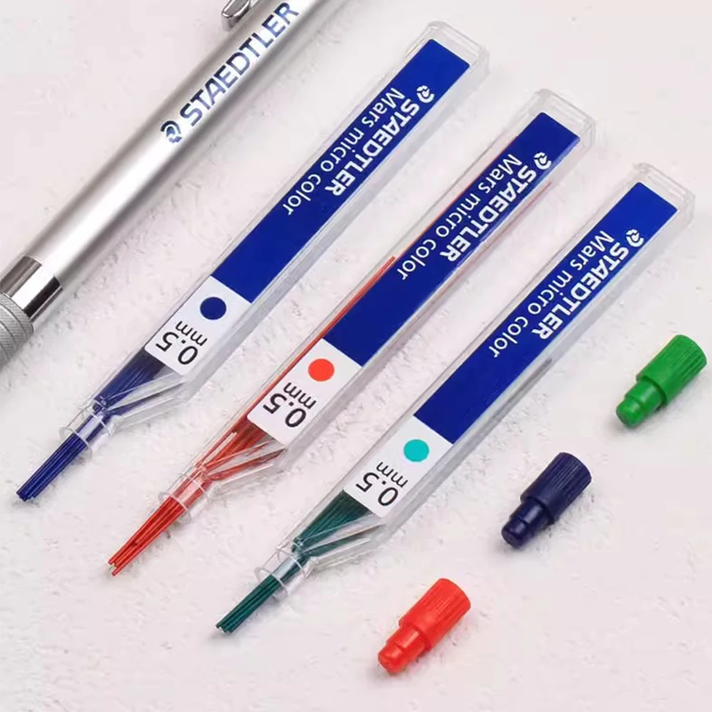 German STAEDTLER Color Lead 254 Mechanical Pencil Lead Painting Drawing Red Blue Green 0.5mm Art Stationery
