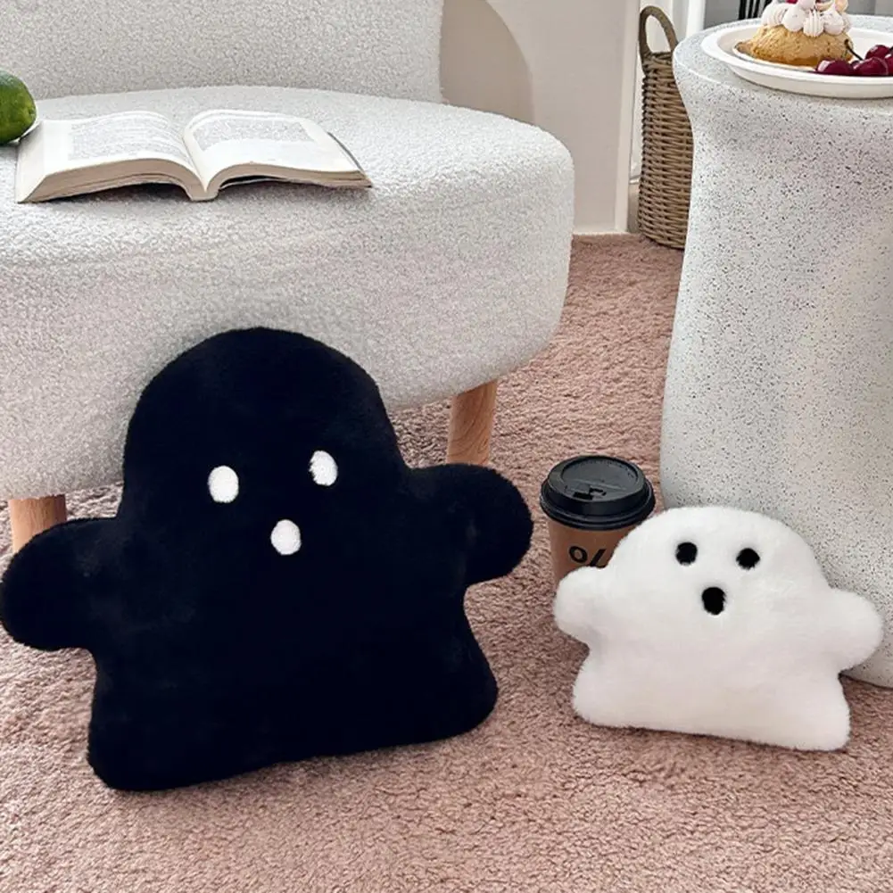 Fun Ghost Decor Pillow Halloween Party Ghost Pillow Soft Fabric Plush Toy for Kids Washable Sofa Decoration Sleep Companion Faux