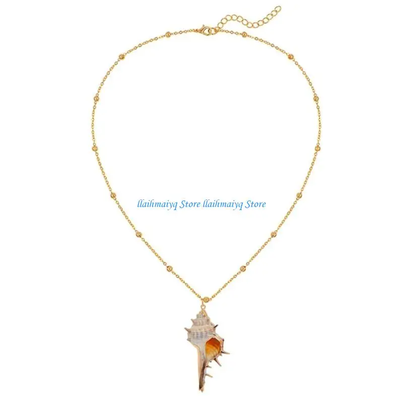 

573B Handmade Bead Gold Chain Choker Summer Beach Beaded Necklaces Jewelry Gift