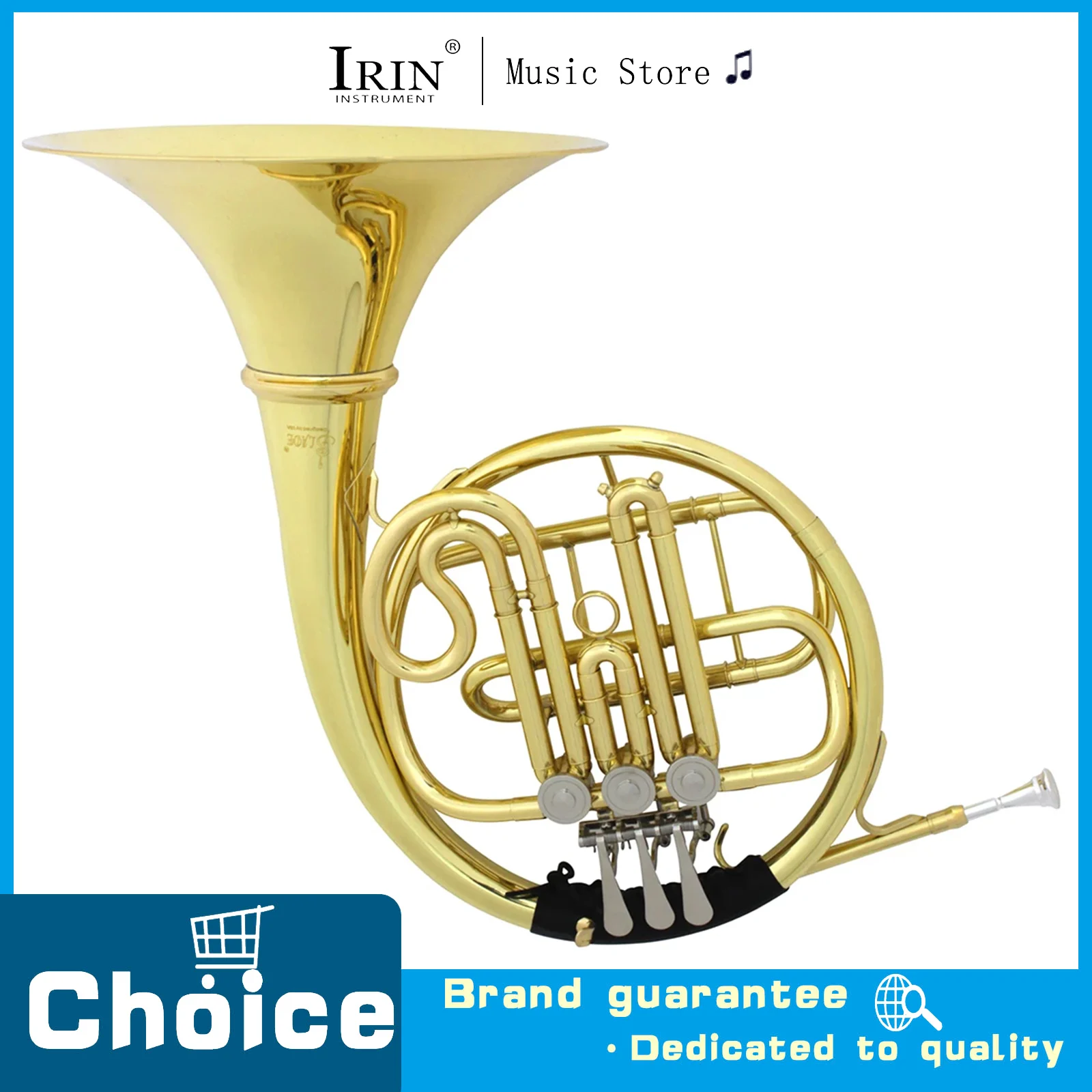 

French Horn LDF889 Brass Three Key Split French Horn Professional Brass Instrument Suitable For Performance Practice