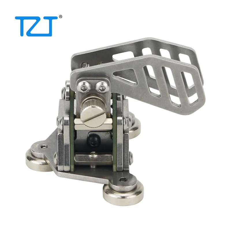 TZT HamGeek HG-K6 2nd Generation Dual-Paddle Morse Key Stainless Steel Automatic CW Key w/ Magnetic Base