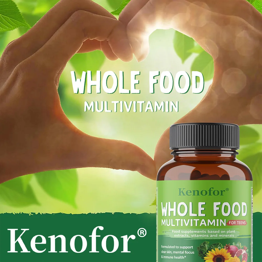 Comida integral Multivitamina para adolescentes para aumentar la energía, apoya la salud del cerebro, fortalece la inmunidad, promover la piel saludable, para niños y niñas