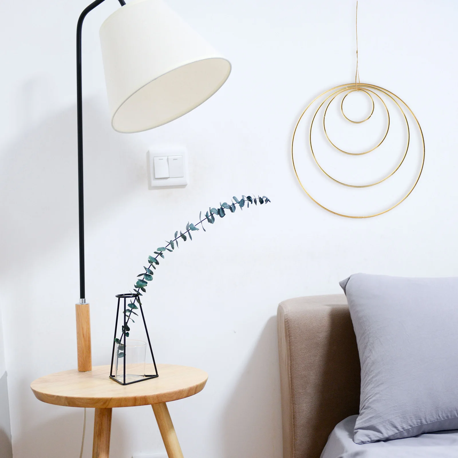 

3Sets Dream Catcher DIY Hoops Iron Rings for Crafts Macrame Plant Hangers Tassel Art Projects Metal Floral Wreath Frames