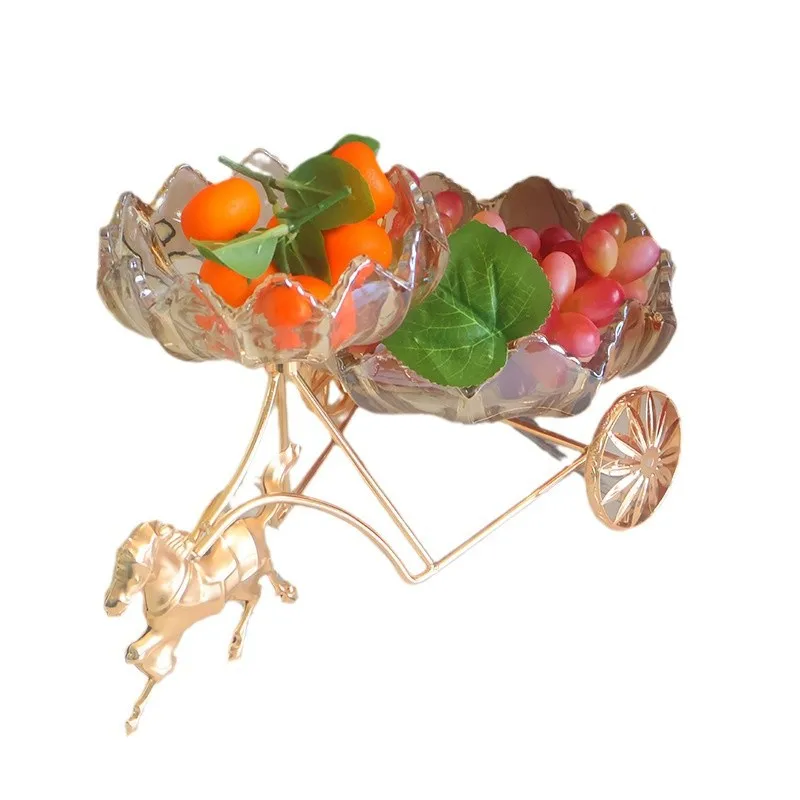 Successful Double Plate Fruit Plate Home Living Room Coffee Table Candy Biscuits Snacks Front Desk Decorative Fruit Plate