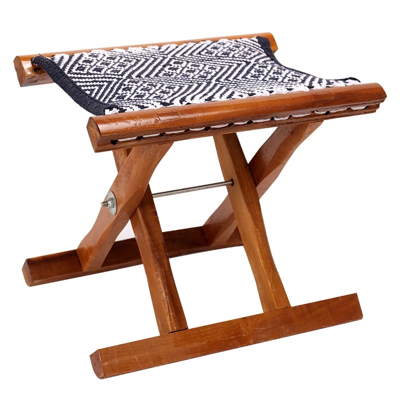 Solid wood folding chair jujube Maza portable household small stool outdoor chair fishing chair