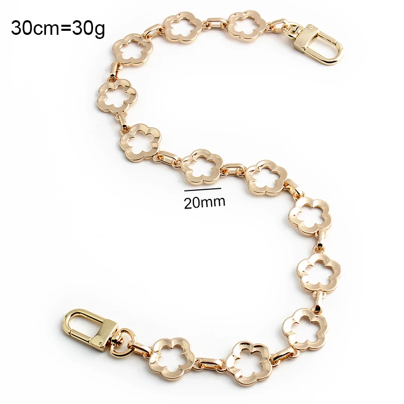 1PCS 30-120CM Flower Shape Metal Chains Strap Handle For Bags Handbags Purse Shoulder Crossbody Replacement Hardware Accessories