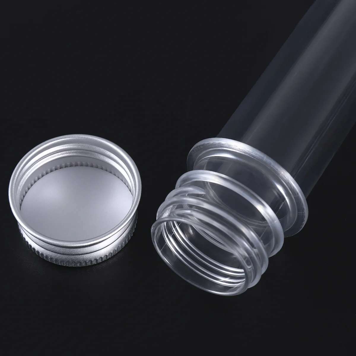 

12Pcs Plastic Test Tubes 40Ml with Caps Clear Reusable Tubes for Sample Storage Lightweight Portable Test Tube Bottles