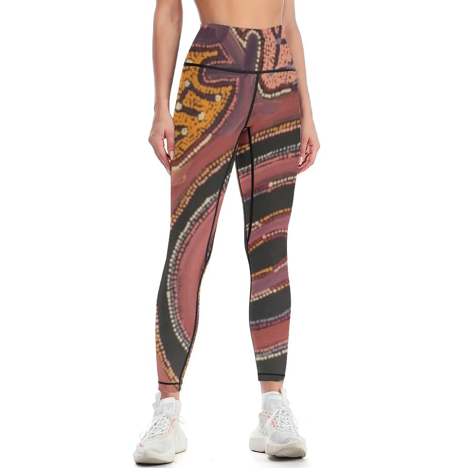 

Aboriginal dot Leggings Jogger pants Leginsy push up sports woman gym Womens Leggings